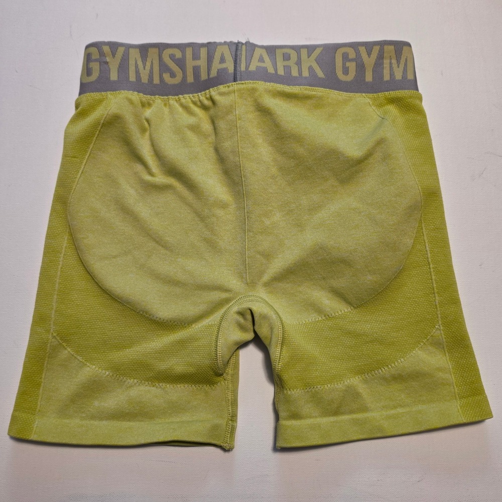 Gymshark Flex Cycling Shorts Seamless Marl Yellow Grey Size Small - Picture 5 of 5